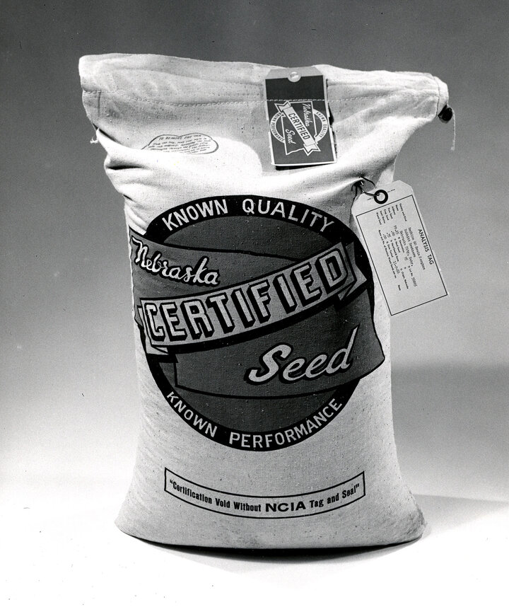 cloth bag of certified seed